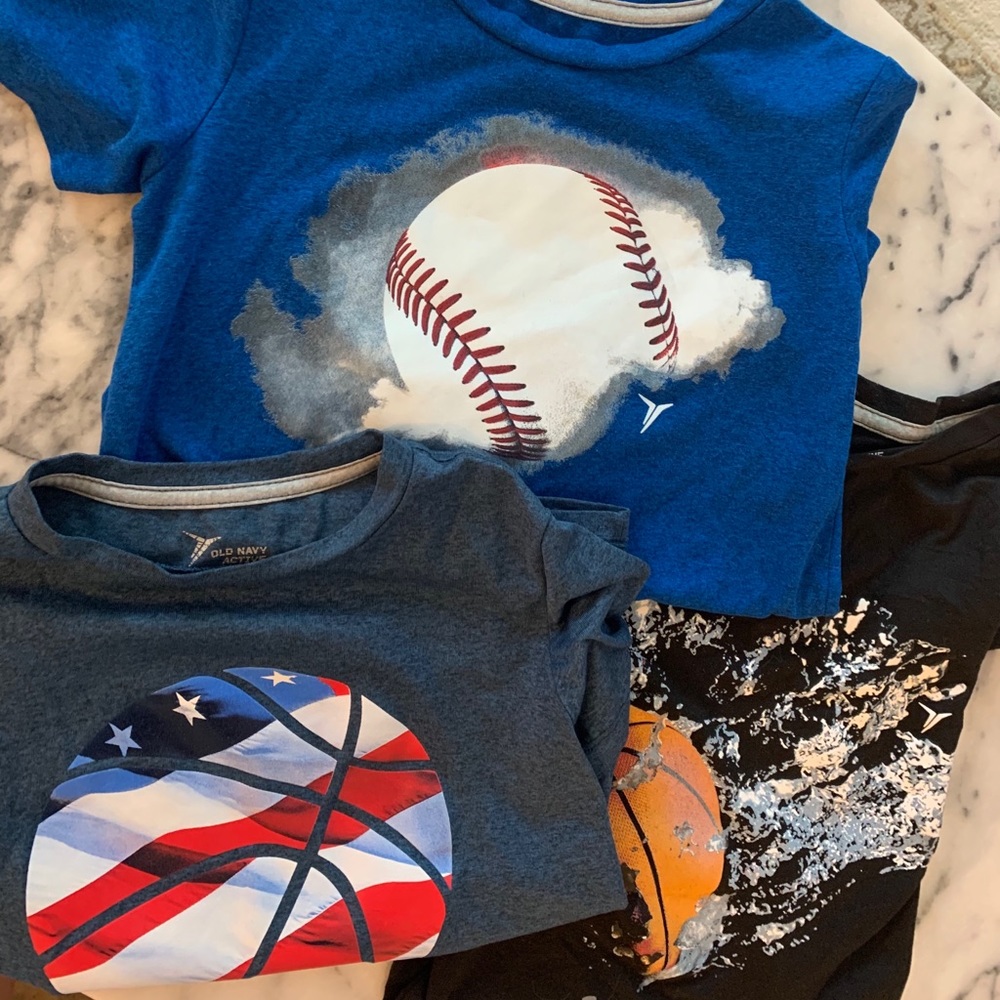 Boys dry fit old navy sports T-shirt’s size small.